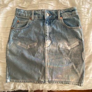Topshop Denim Mini Skirt